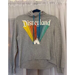 Disneyland Women’s Pullover Hoodie Grey Rainbow Castle XS